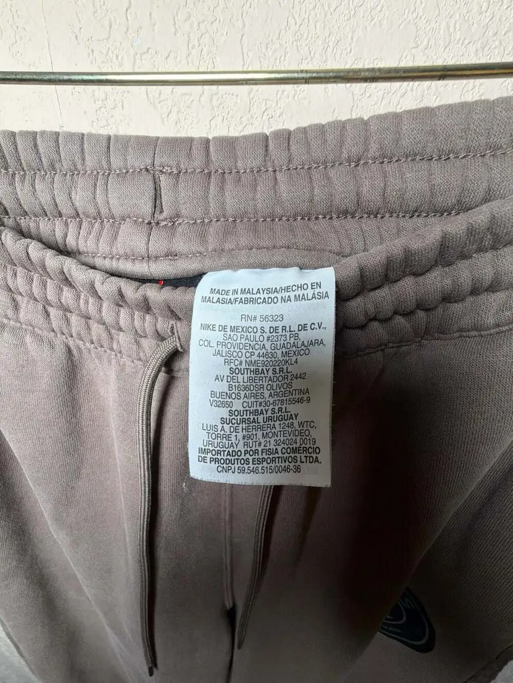 Jordan x PSG Fleece Sweatpants in Taupe Haze Small DZ2949-274‎